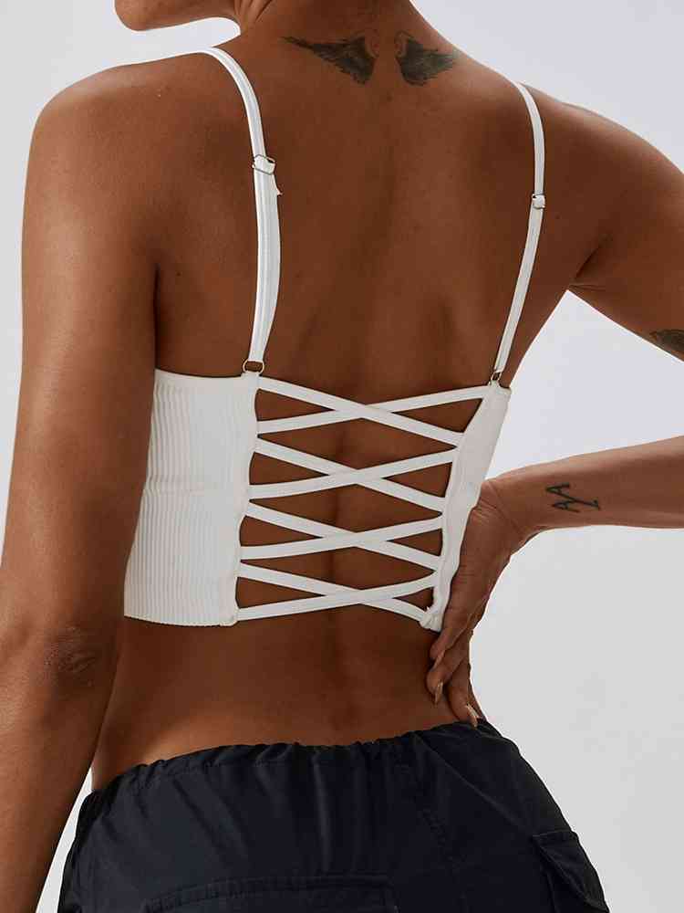 Lace-Up Cropped Tank Top